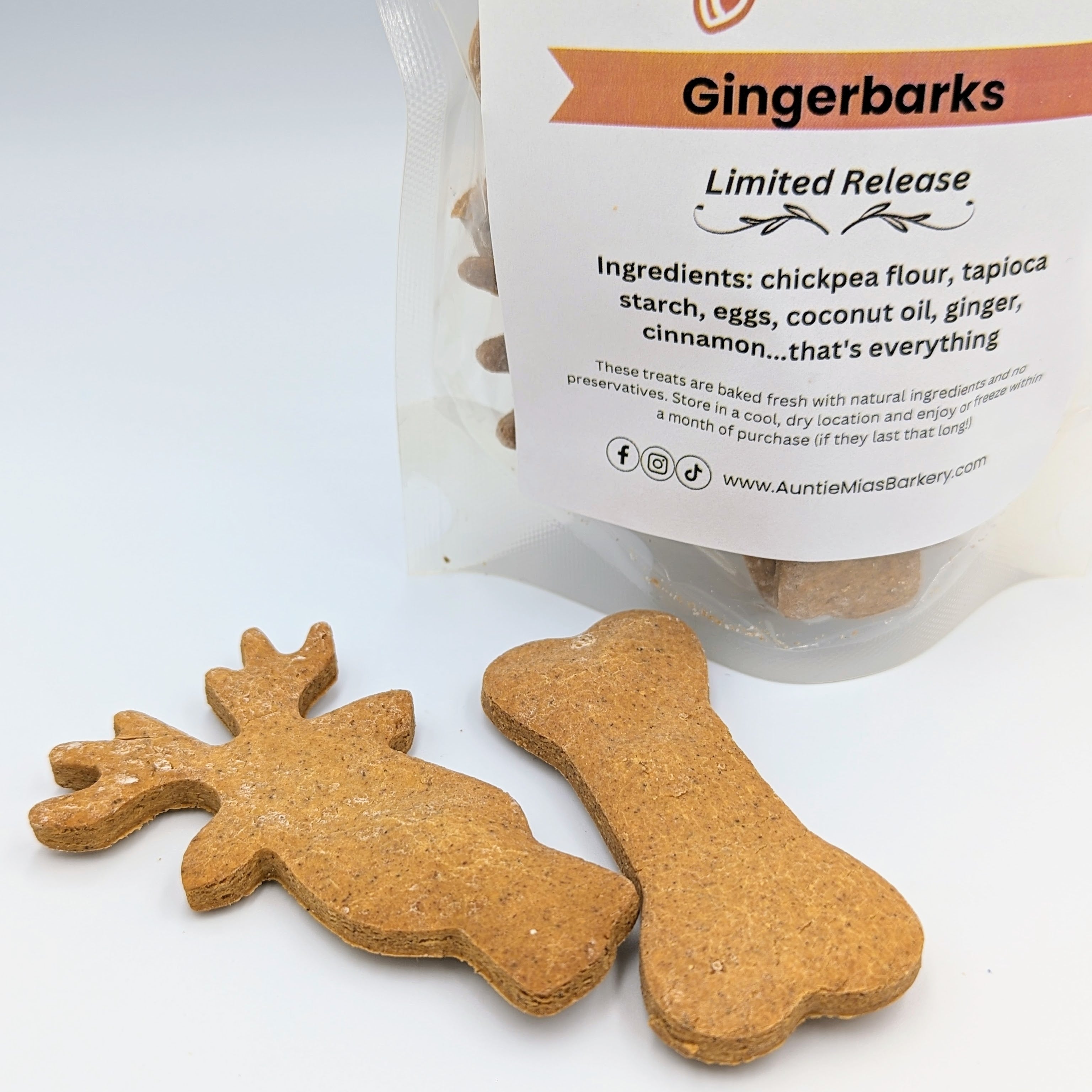 Dog treats outlet with ginger